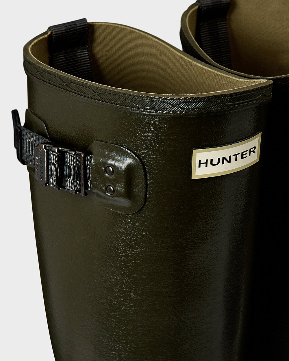 Botas de Lluvia Altas Hunter Mujer - Balmoral Poly-Lined - Verde Oscuro Oliva - LDHWMVR-31